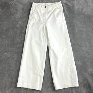 Everlane Wide Leg Jeans Womens 0 White High Waist Clean Girl Minimalist Basics